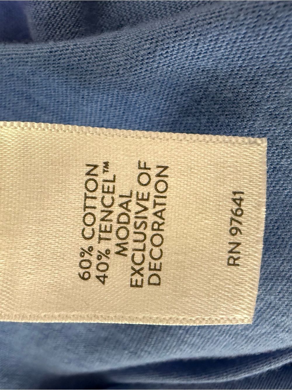 J.JILL Blue Embroidered-Sleeve Cotton Tunic Top Size XL - Picture 6 of 6